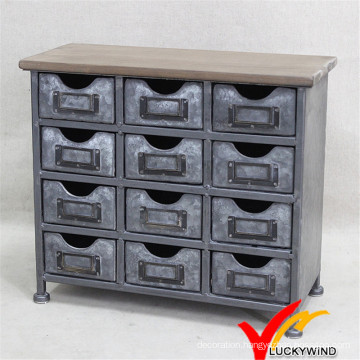 Mini Metal Cabinet Antique Decoration Vintage Industrial Furniture